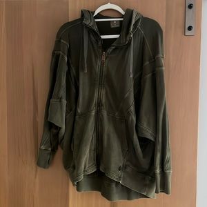 Free People Oversized Hoodie with Zipper XS